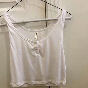 Sunday best white crop tank top